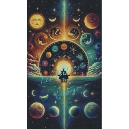 Les zodiaques, la lune et le soleil