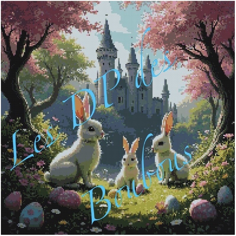 Chasse aux œufs des lapins au château