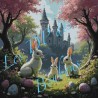 Chasse aux œufs des lapins au château